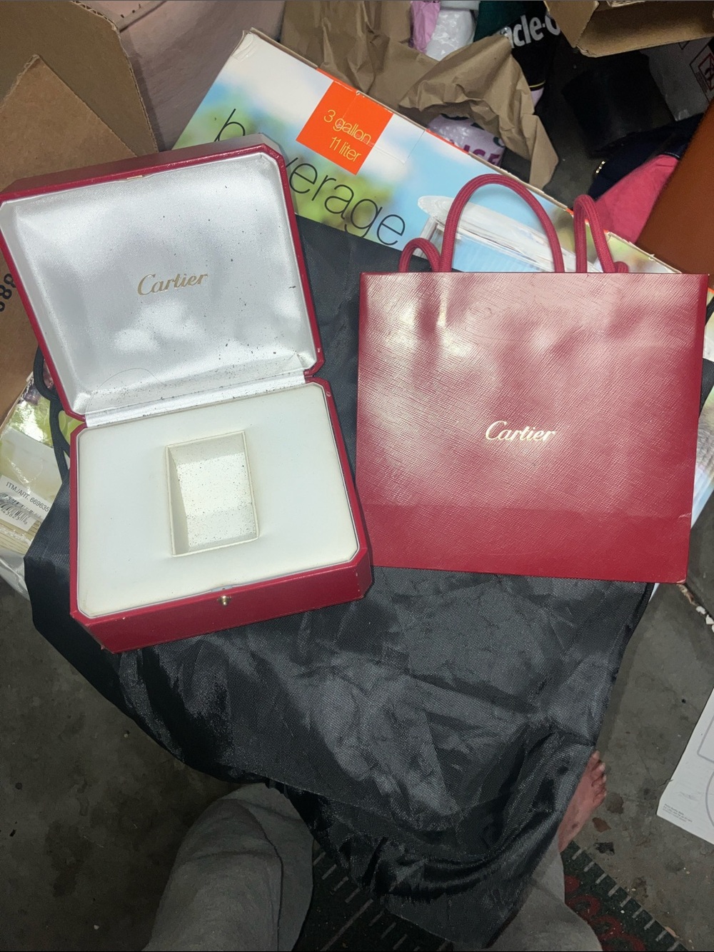 Cartier Red watch Jewelry Box and Gift Bag